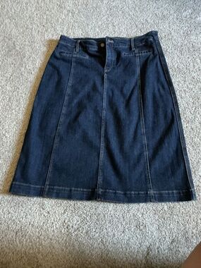 Christopher & Banks Jean Skirt Sz12 NWOT